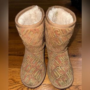 Ugg Kids Graphic Stitch Boots Size 1